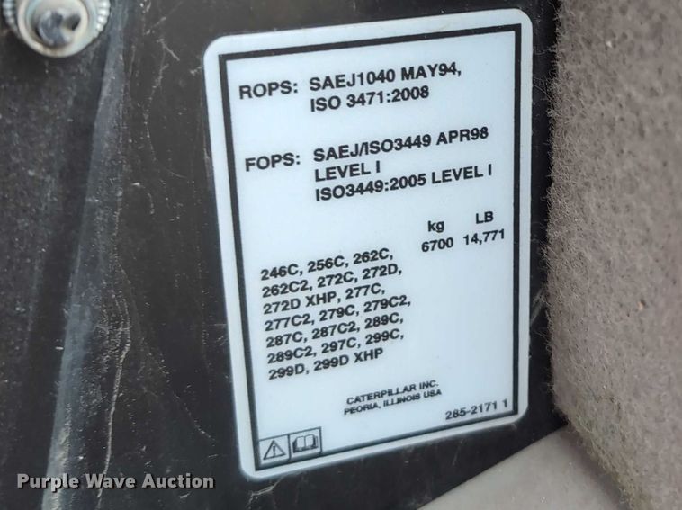 image for item EG2726 2013 Caterpillar 262C2 skid steer loader