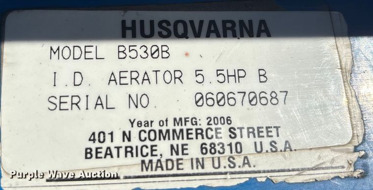 image for item EI5719 2006 Husqvarna B530B aerator