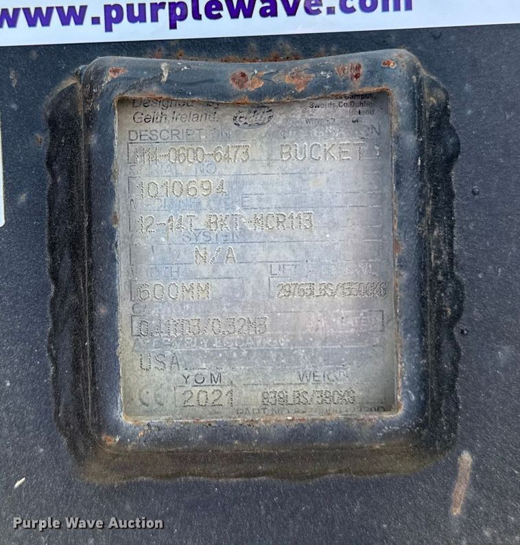 image for item EM2367 2021 Geith excavator bucket