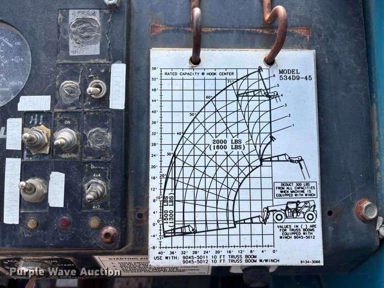 image for item EM5055 2001 Gradall 534D9-45 telehandler