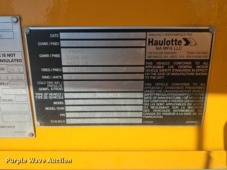 image for item EO7038 2022 Haulotte 5533A boom lift