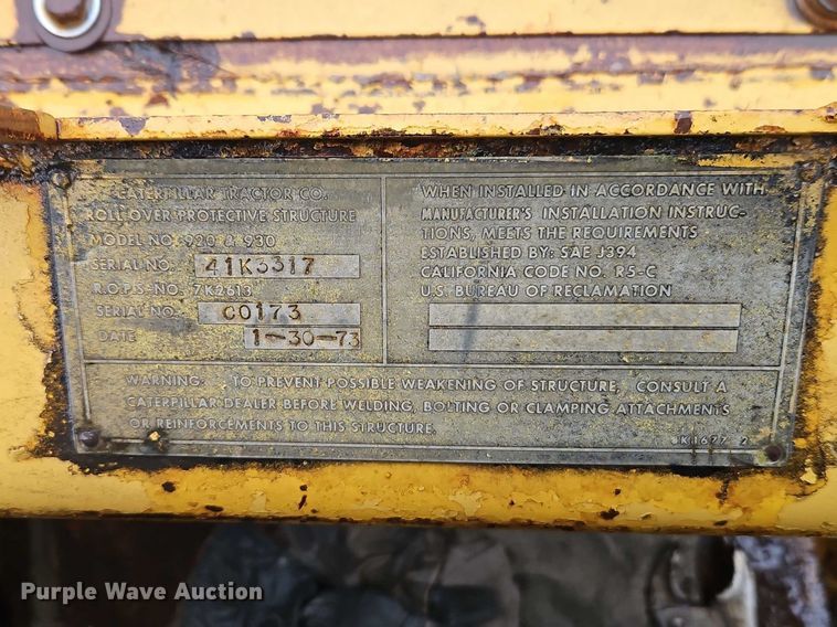 image for item EO7057 1973 Caterpillar 930 wheel loader