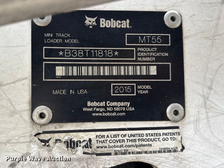image for item ER0436 2015 Bobcat MT55 compact utility loader