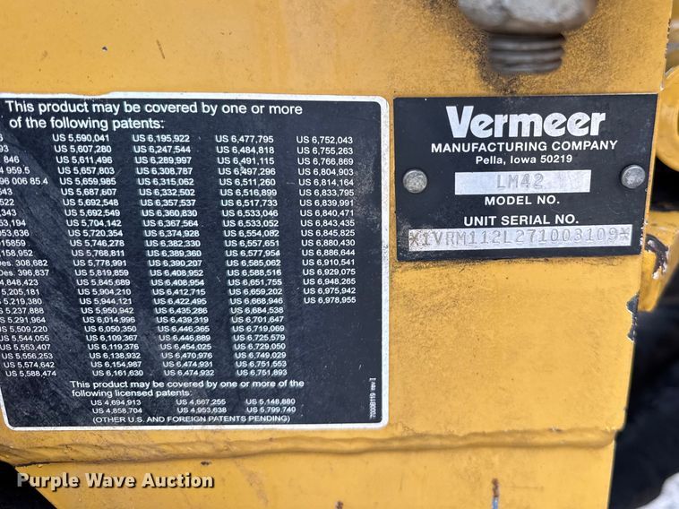 image for item ER0437 2007 Vermeer LM42 trencher