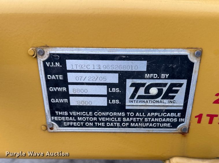 image for item ER0439 2006 TSE cable puller trailer