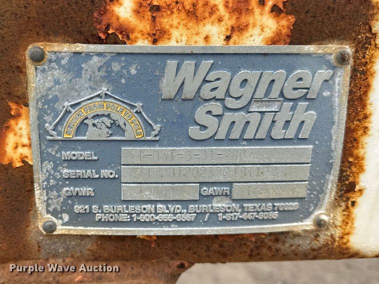 image for item ER0441 2002 Wagner Smith T-BWT-3-31-2RC reel trailer