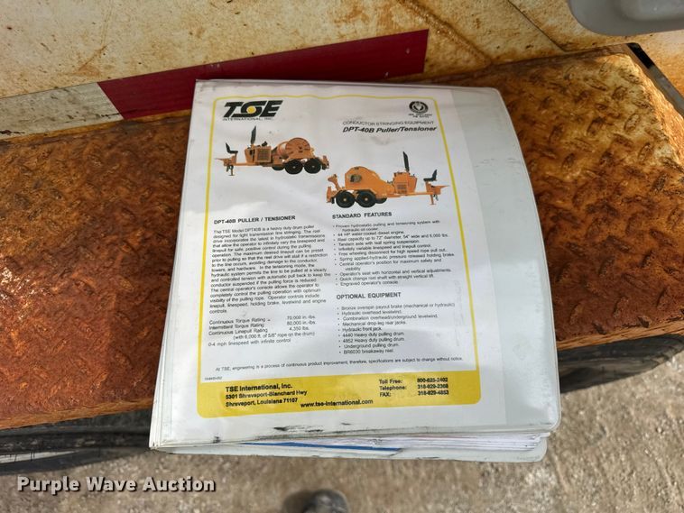 image for item ER0445 2006 TSE DPT40B cable tensioner trailer