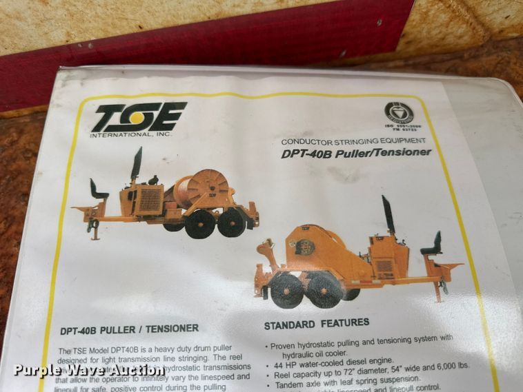 image for item ER0445 2006 TSE DPT40B cable tensioner trailer