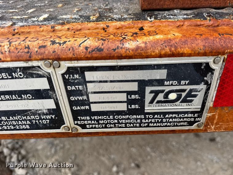 image for item ER0445 2006 TSE DPT40B cable tensioner trailer