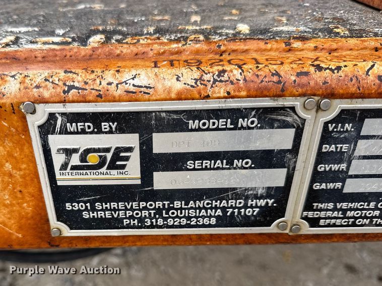 image for item ER0445 2006 TSE DPT40B cable tensioner trailer