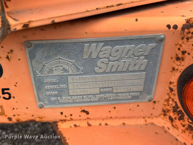 image for item ER0446 2005 Wagner Smith T-4DP-75 cable puller trailer