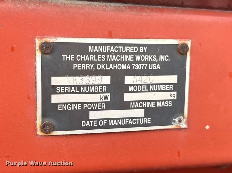 image for item ER0447 1999 Ditch Witch 8020T trencher