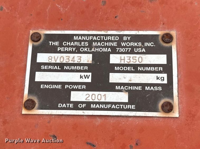 image for item ER0450 2001 Ditch Witch 3700 vibratory cable plow