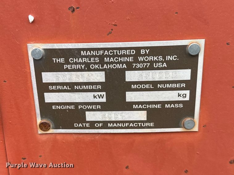 image for item ER0450 2001 Ditch Witch 3700 vibratory cable plow