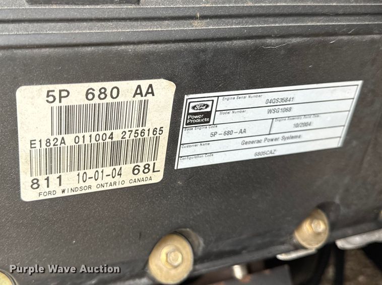 image for item ER0457 2004 Generac 4345870200 generator