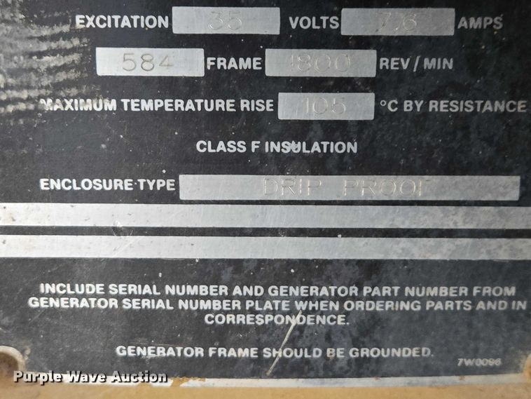 image for item ES2857 1987 Caterpillar SR-4 generator