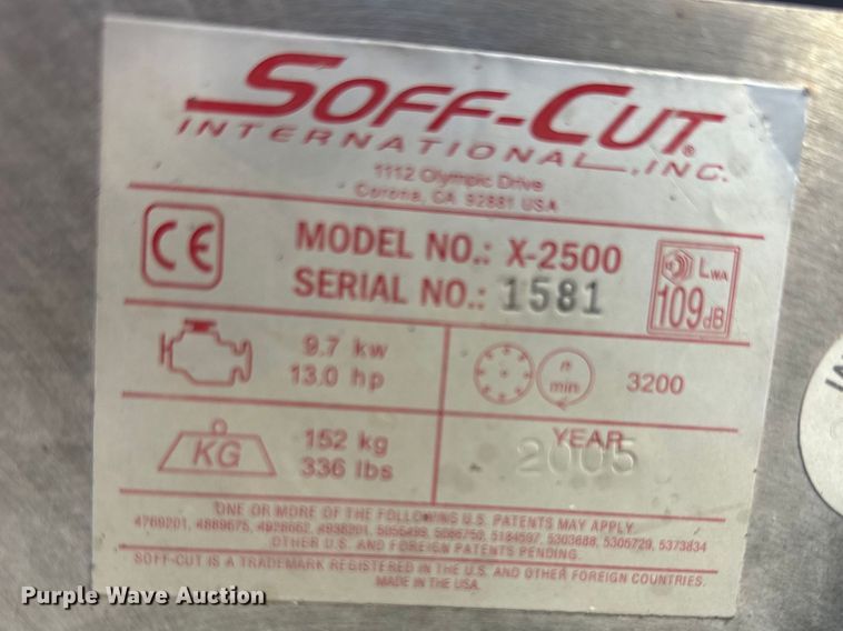 image for item ES5016 2005 Soff-Cut X-2500 concrete saw
