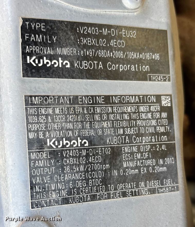 image for item ES5021 2013 Bobcat S510 skid steer loader