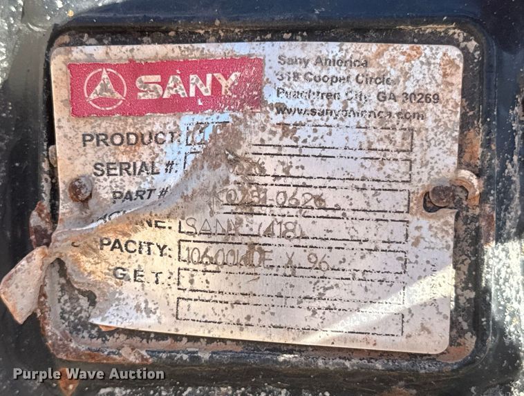 image for item ES5897 Sany wheel loader pallet forks