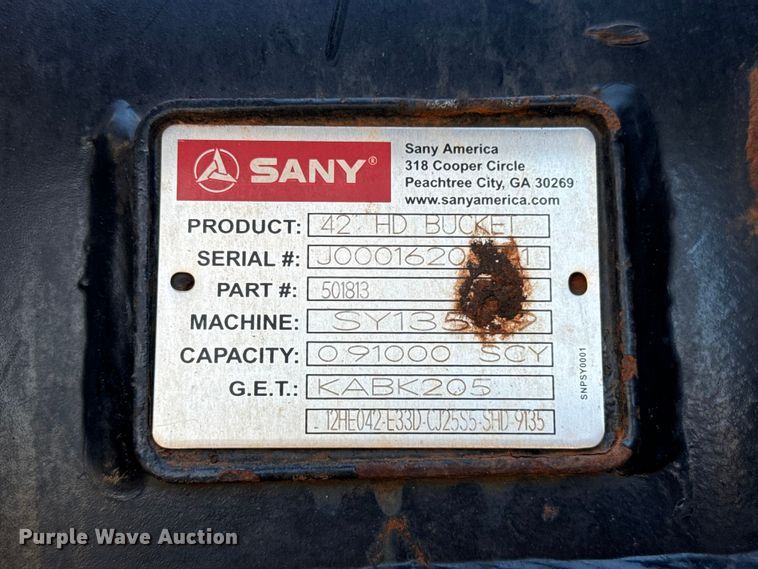 image for item ES5898 Sany SY135C excavator
