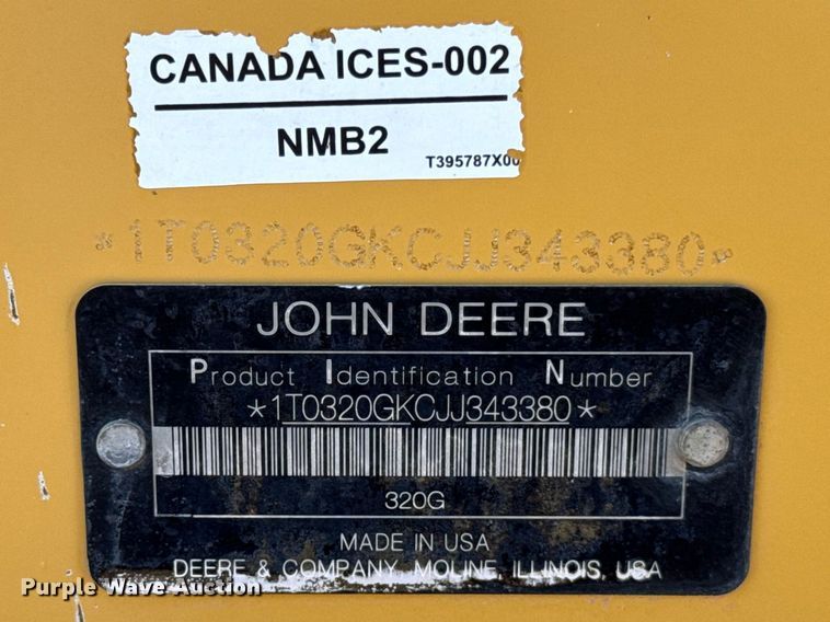 image for item ES5903 2019 John Deere 320G skid steer loader