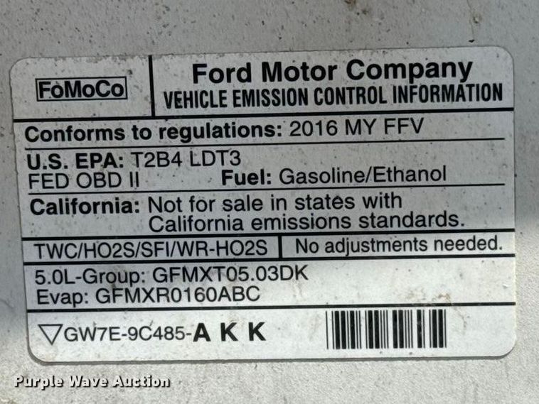 image for item ES5905 2016 Ford F150 XL pickup truck