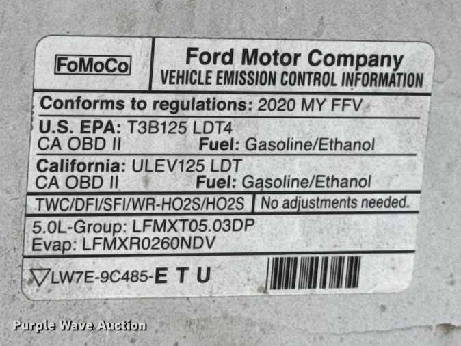 image for item ES5911 2020 Ford F150 XLT Crew Cab pickup truck