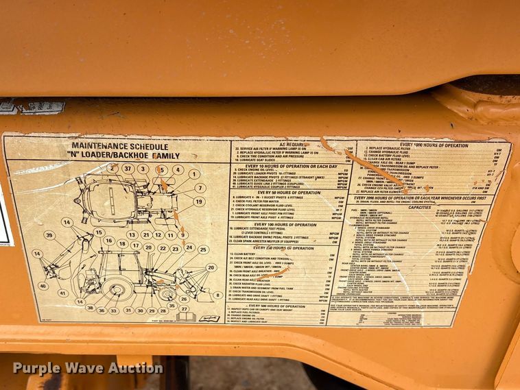 image for item ES8588 2012 Case 580 Super N backhoe