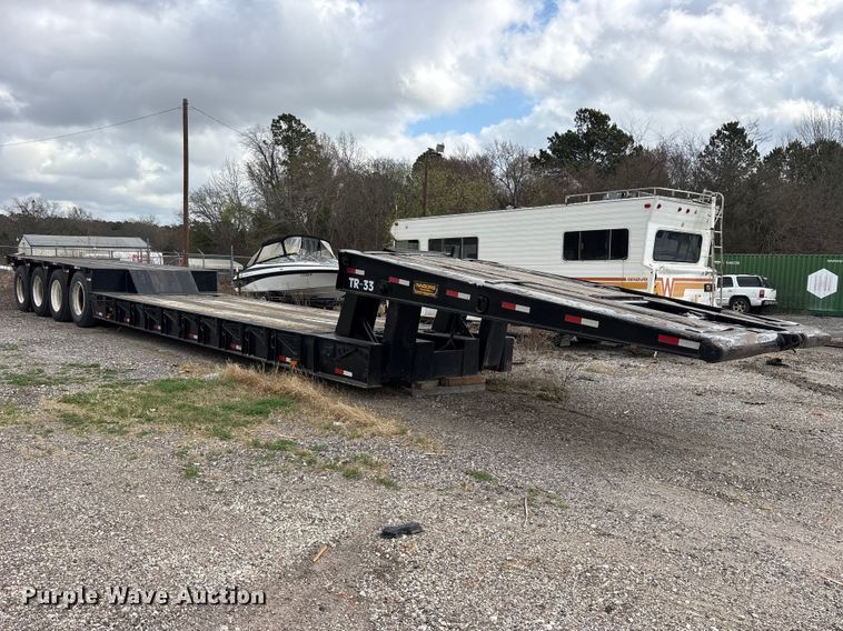 image for item ES8635 2015 True Texan Mfg lowboy equipment trailer