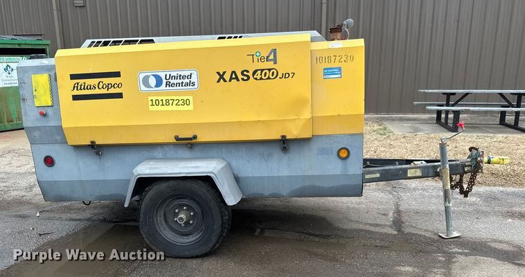 image for item ET1557 2013 Altas Copco XAS400JD7 Tier 4 air compressor