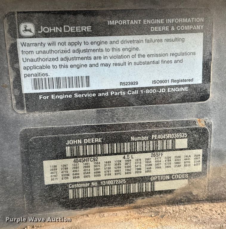 image for item ET1557 2013 Altas Copco XAS400JD7 Tier 4 air compressor