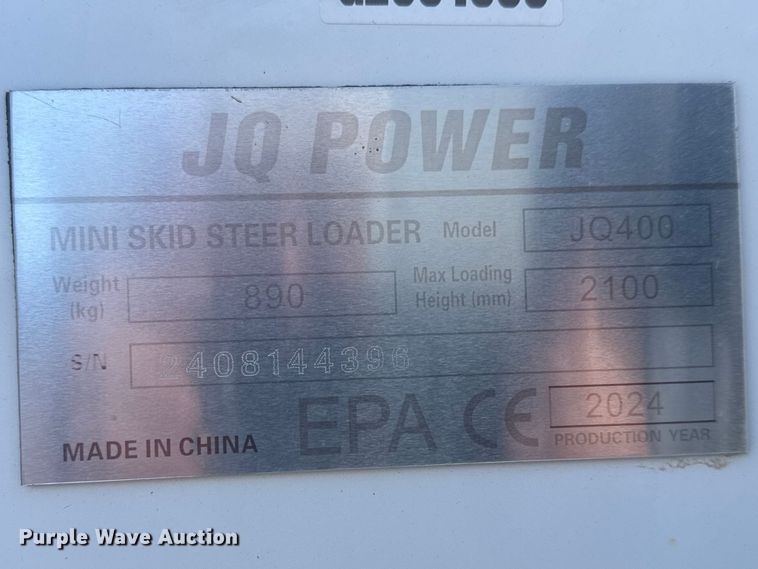 image for item ET1569 2024 JQ Power JQ400 compact utility loader