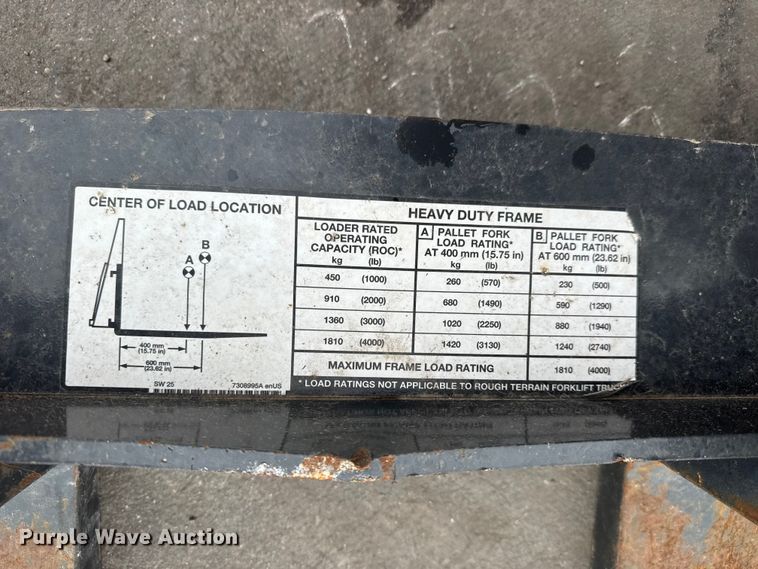 image for item ET1621 Bobcat Pallet Fork HD skid steer forks