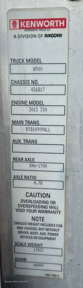 image for item ET6997 2015 Kenworth W900 ready mix truck