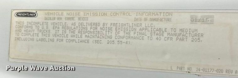 image for item ET6998 2016 Freightliner 114SD dump truck