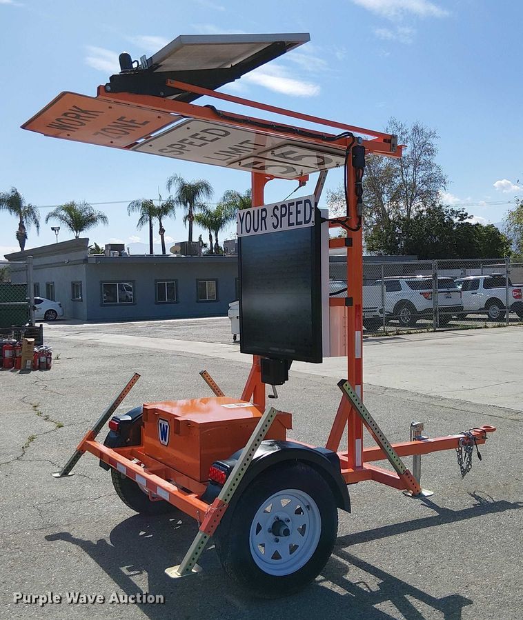 image for item EU2624 2021 Wanco WSDT3-F48 speed limit sign trailer