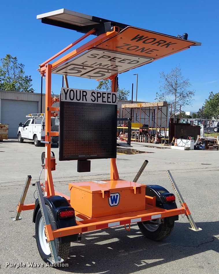 image for item EU2624 2021 Wanco WSDT3-F48 speed limit sign trailer