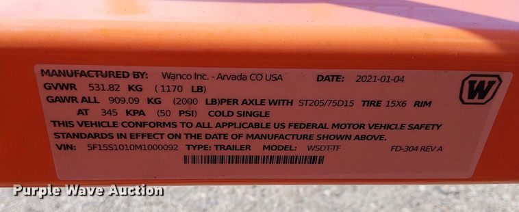 image for item EU2624 2021 Wanco WSDT3-F48 speed limit sign trailer