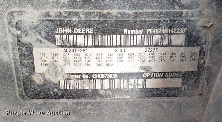 image for item EU2625 2014 Atlas Copco 185 air compressor