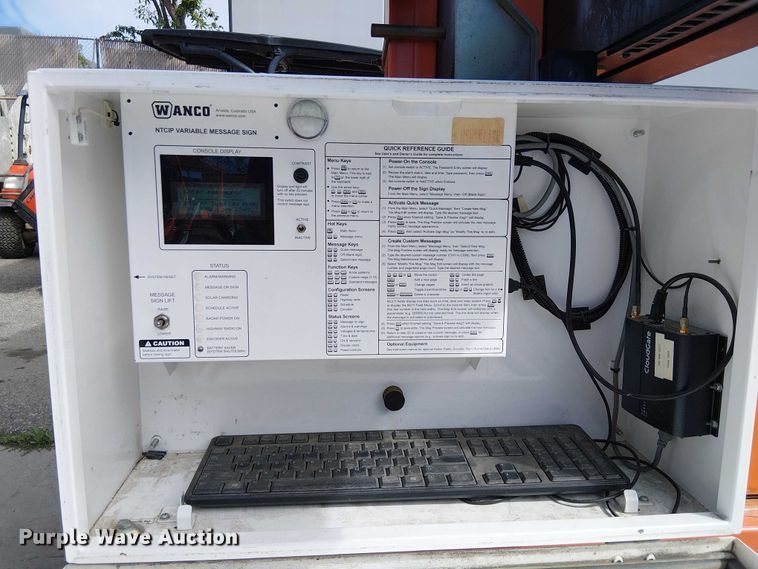 image for item EU2626 2014 Wanco WVT-3 message board trailer