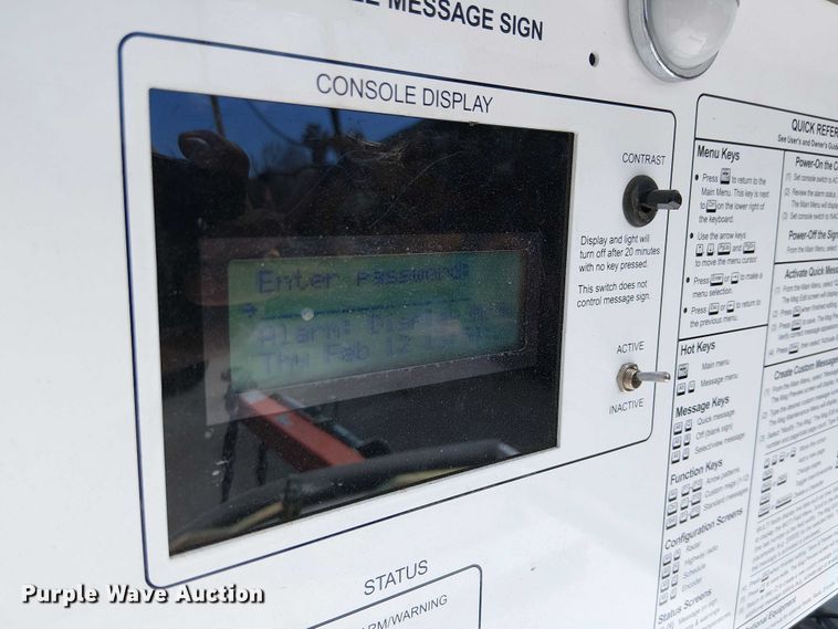 image for item EU2626 2014 Wanco WVT-3 message board trailer