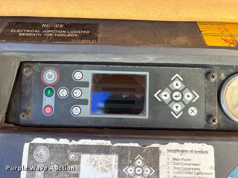 image for item EU4840 2016 Atlas copco XAS 185 KD7 air compressor