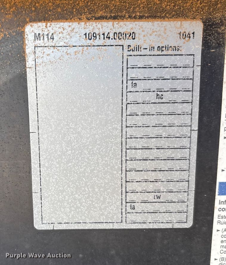 image for item EU4919 2015 Kaeser M114 air compressor