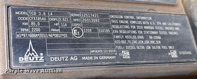 image for item EU4927 2022 Kaeser M118 air compressor