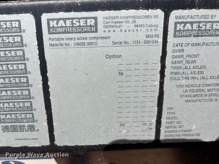 image for item EU4931 Kaeser M55 air compressor