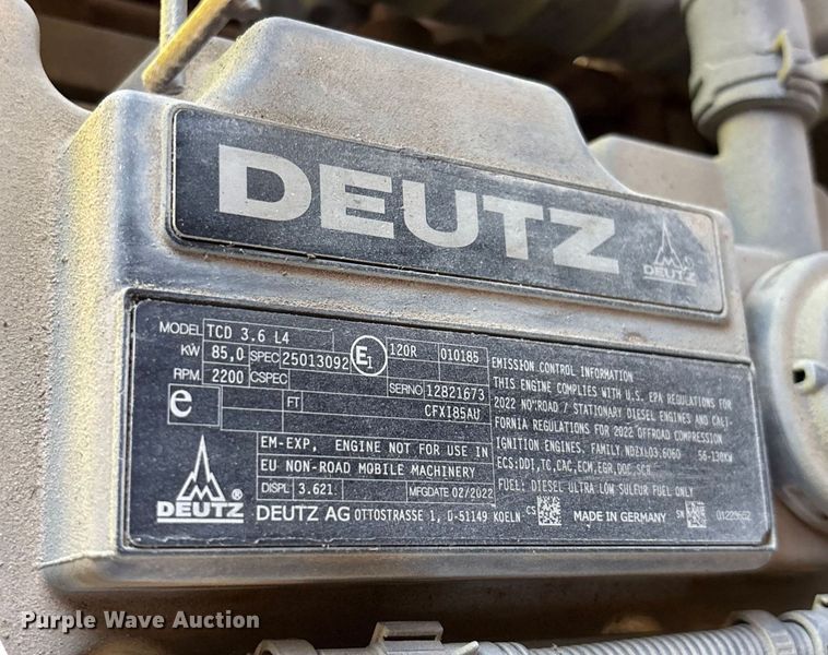 image for item EU4943 2022 Kaeser M118 air compressor