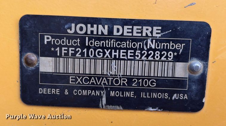 image for item EU7380 2015 John Deere 210G excavator