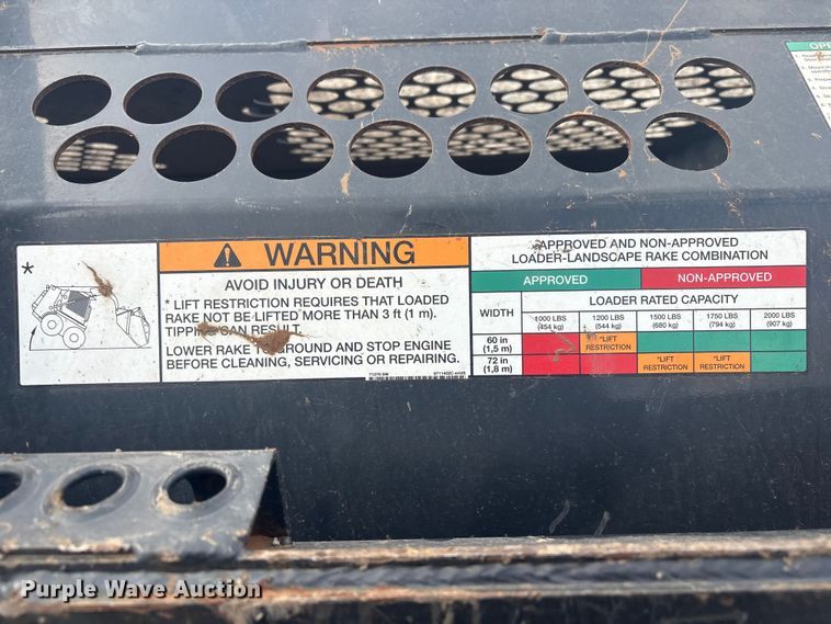 image for item EV2805 2022 Bobcat LR 6B skid steer landscape rake