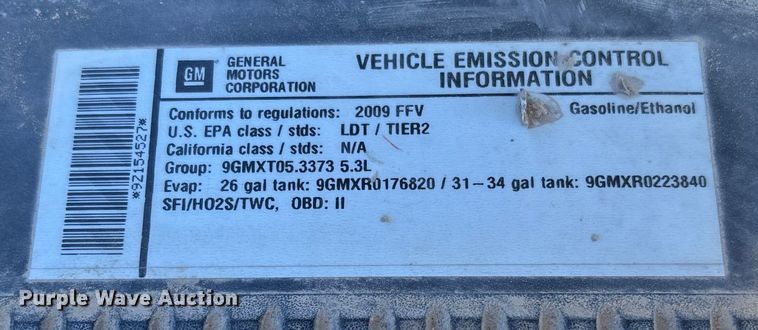 image for item FB3071 2009 Chevrolet Silverado 1500 Ext. Cab pickup truck