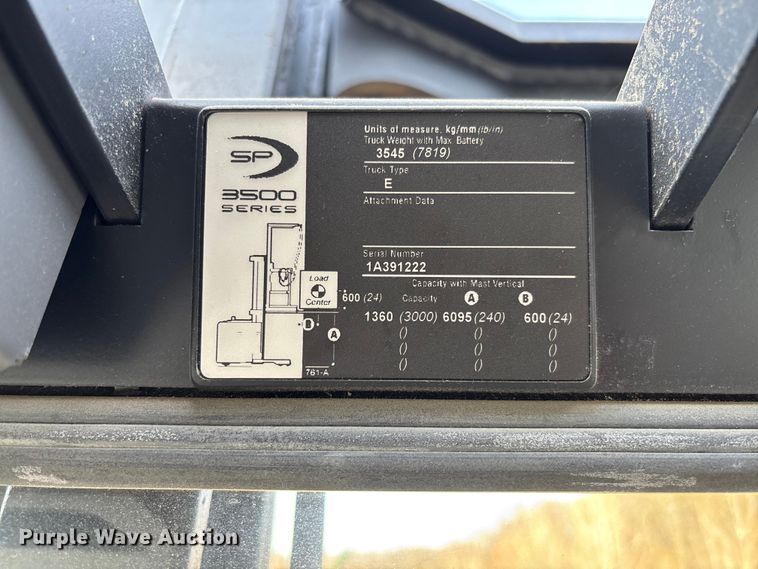 image for item FB3078 Crown SP-3510-30 order picker